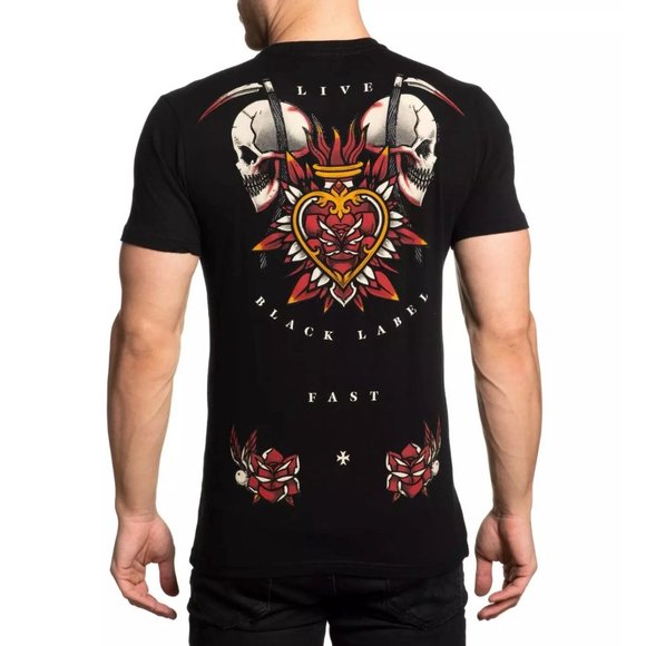 Affliction Other - AFFLICTION Men's T-Shirt S/S DEATH FLAME TEE Black
